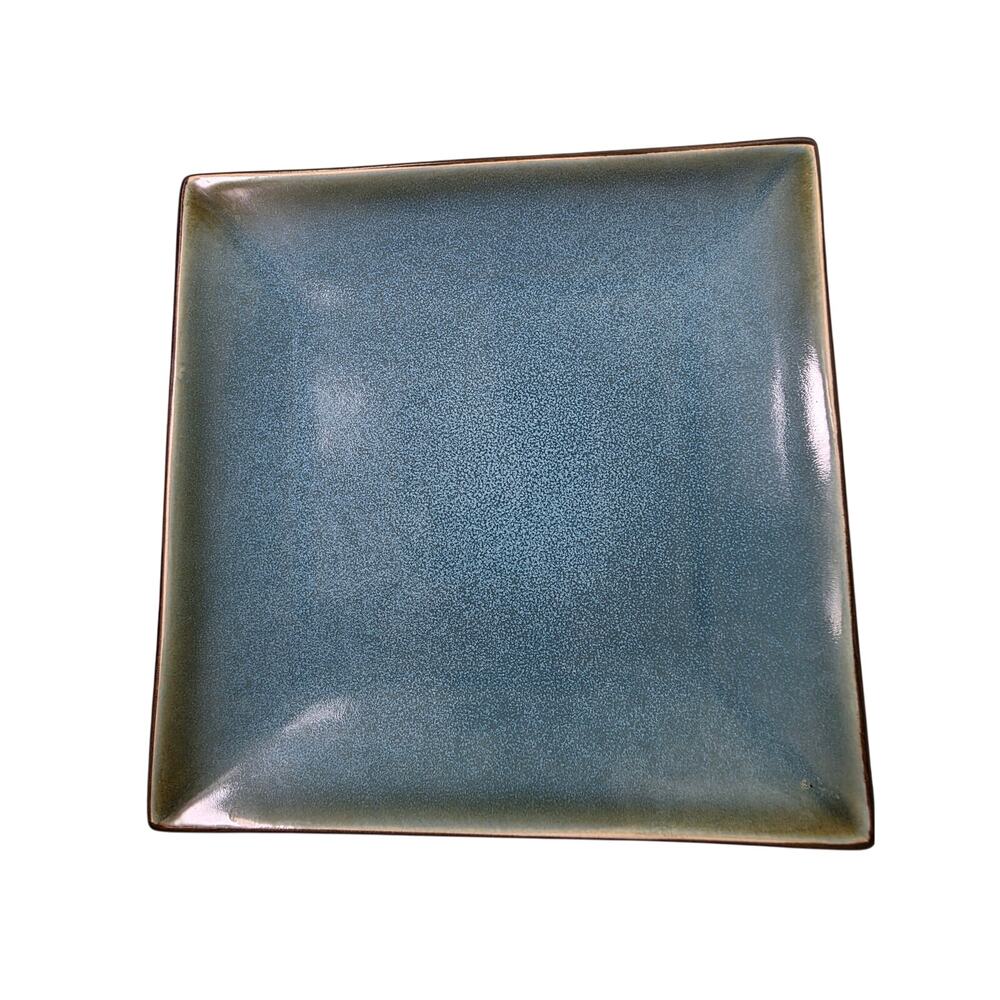 Set of 4- Threshold Blue Elemental Ocean Stoneware Square 7.5" Salad Plates